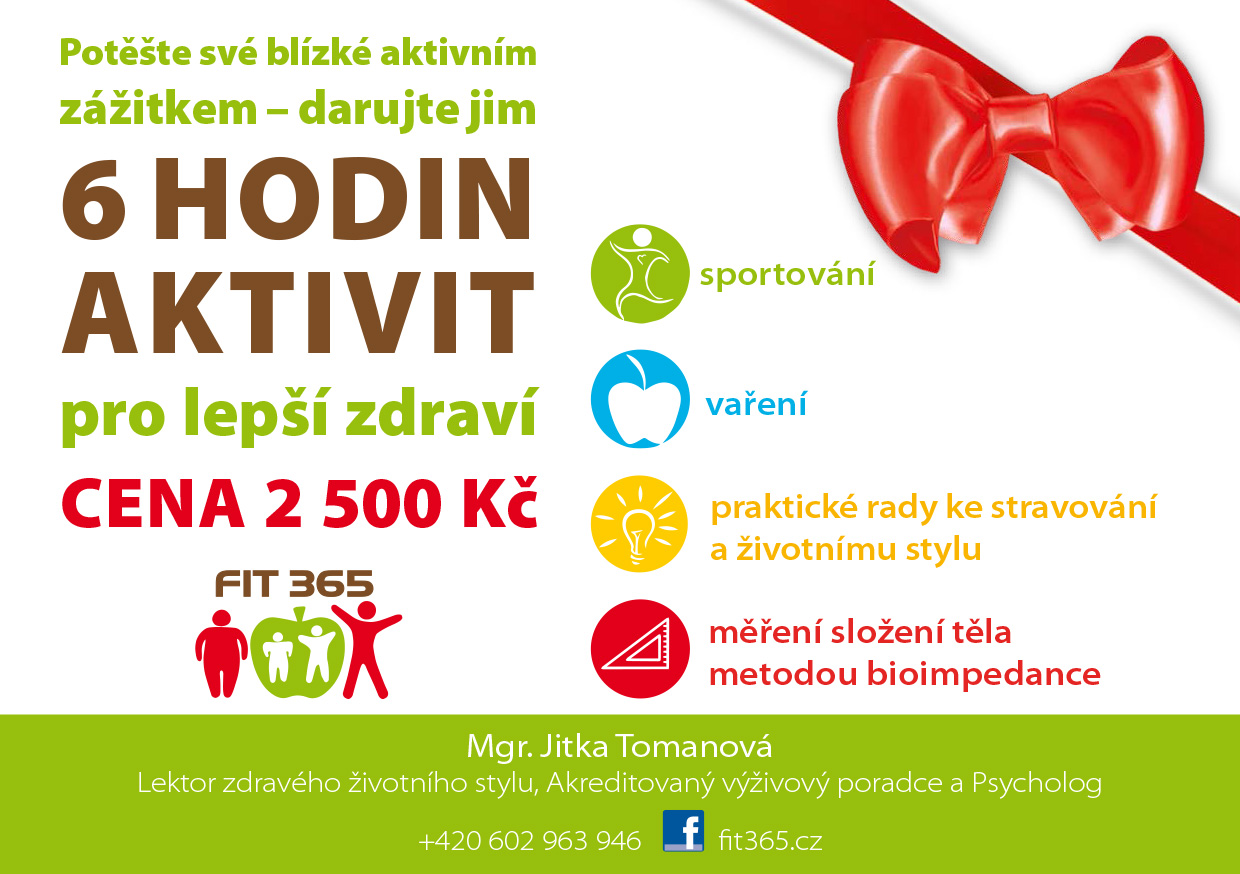 DÁRKOVÝ POUKAZ na 6 HODIN AKTIVIT pro LEPŠÍ ZDRAVÍ a KONDICI