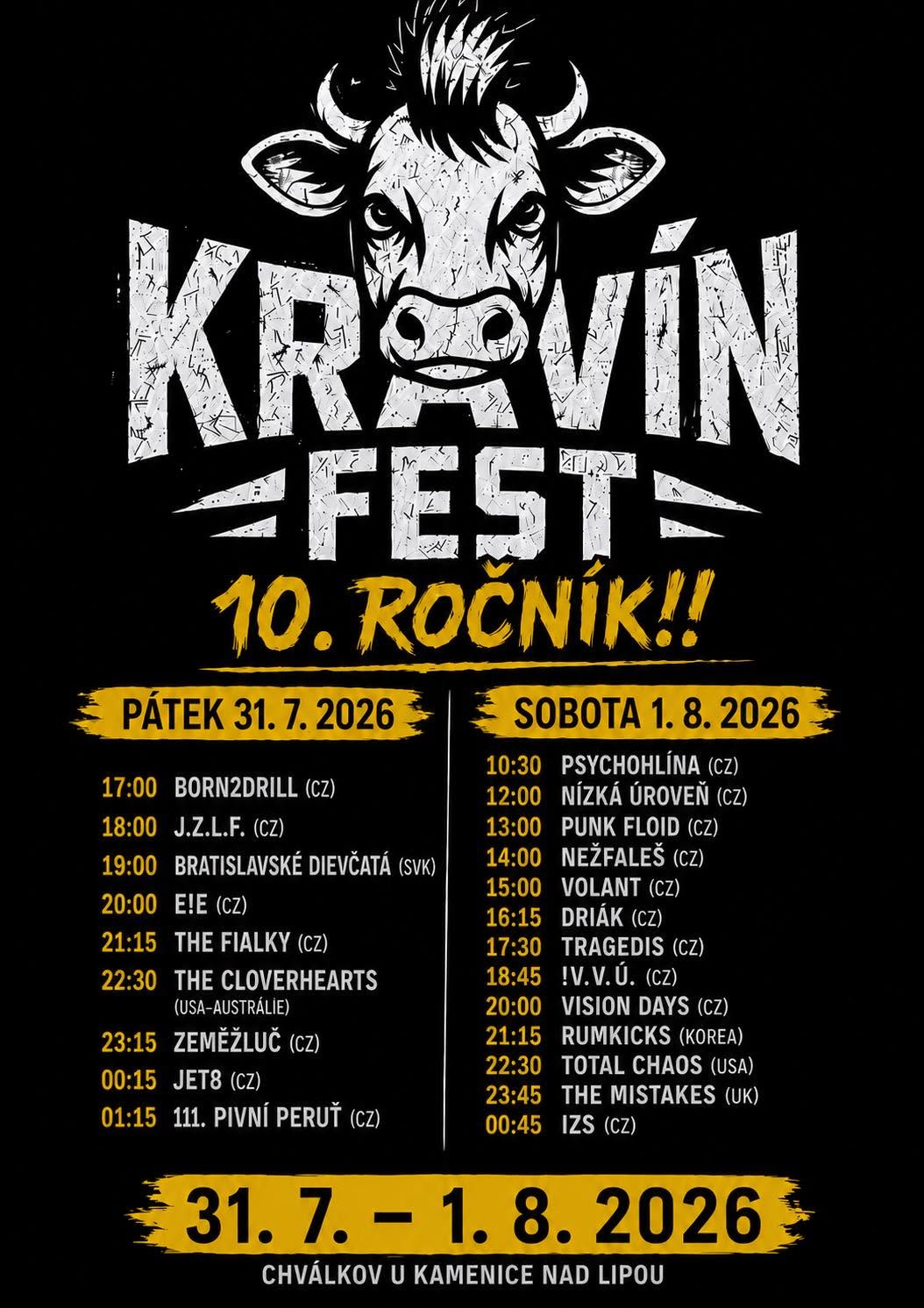 KRAVÍN FEST 2026 - 10. ročník