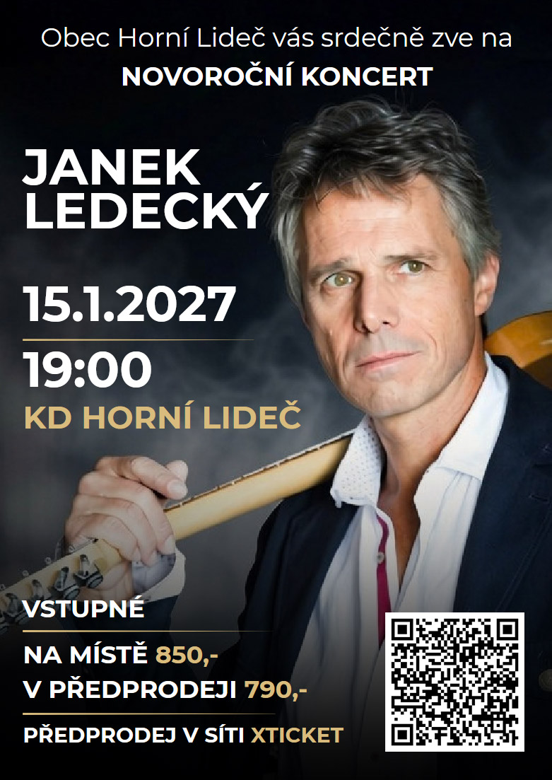 NOVOROČNÍ KONCERT – JANEK LEDECKÝ - Kulturní dům Horní Lideč